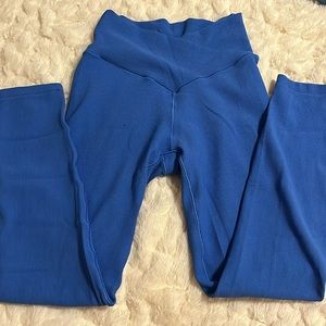 Aerie Waffle Crossover Blue Leggings